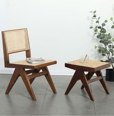 Muebles de restaurantes nórdicos antiguos Silla de comedor de madera maciza con Hotel Rattan/Vicker y buen diseño