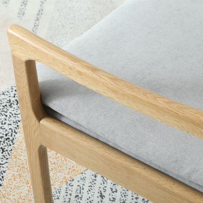 Sillón con estilo y confort de madera sólida de roble nórdico silla de sofá silla de sofá