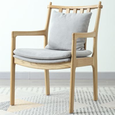 Sillón con estilo y confort de madera sólida de roble nórdico silla de sofá silla de sofá