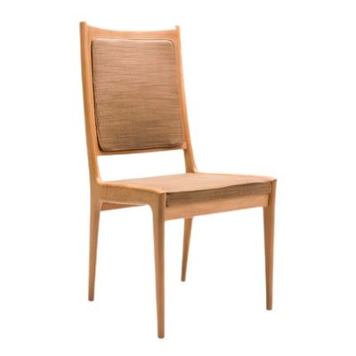 Muebles de comedor de madera maciza sillas de respaldo alto con tapicería de tela en diseño nórdico