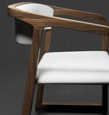 Fin Luxury All Solid Wood silla redonda para hogares modernos ocio sala de estar restaurante comedor en el hogar muebles generales