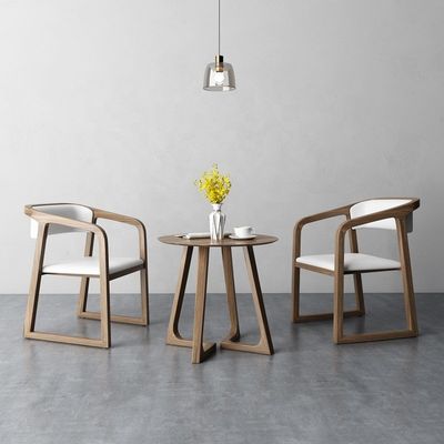 Fin Luxury All Solid Wood silla redonda para hogares modernos ocio sala de estar restaurante comedor en el hogar muebles generales