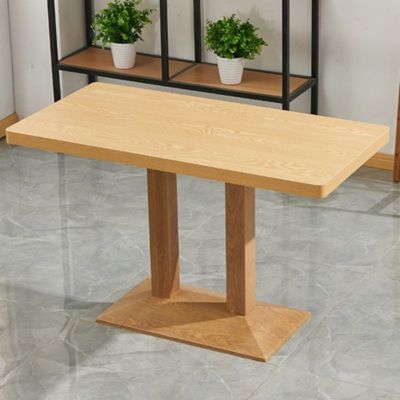 Piernas de madera de caucho sólida Mesa de comedor de madera moderna para el comedor
