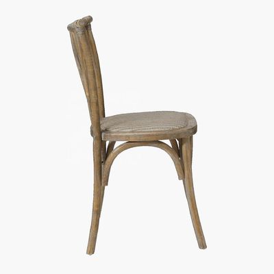 Silla de madera de estilo Vintage X Cross Back para hotel, boda, evento, restaurante, banquete, comedor, silla de boda anticuada y apilada