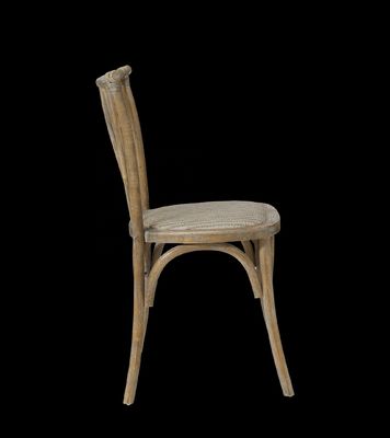 Silla de madera de estilo Vintage X Cross Back para hotel, boda, evento, restaurante, banquete, comedor, silla de boda anticuada y apilada