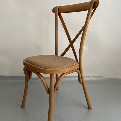 Apartamento Envasado de correos nórdico moderno de espalda cruzada silla de comedor de metal con diseño nórdico