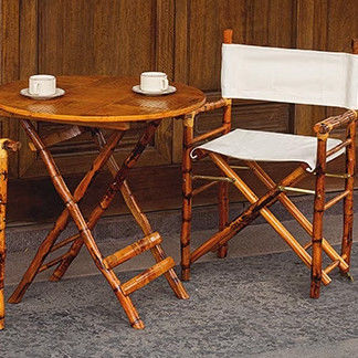 Mesa plegable de bambú de tamaño adulto para muebles y ocio al aire libre