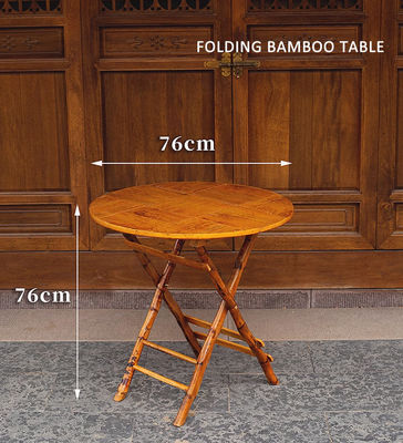 Mesa plegable de bambú de tamaño adulto para muebles y ocio al aire libre
