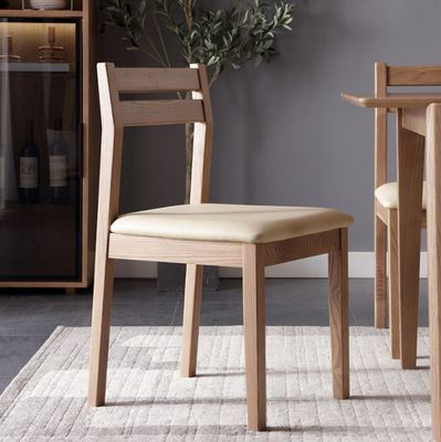 Muebles de sala de estar sillas de madera maciza con cojín en diseño clásico moderno