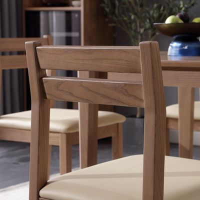 Muebles de sala de estar sillas de madera maciza con cojín en diseño clásico moderno