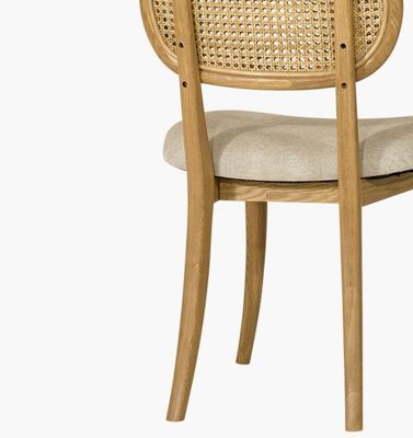 Silla de rattan/hiedra de madera sólida Silla de comedor de madera sólida Silla de rattan sin brazos para las necesidades del cliente