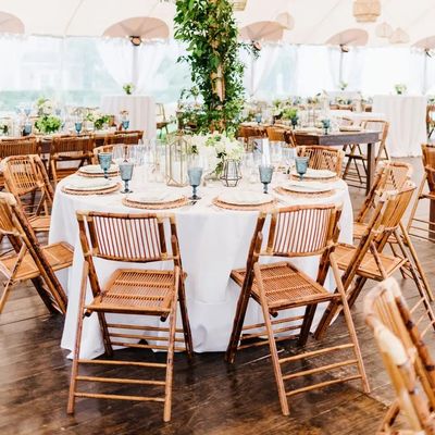 Estilo de diseño moderno Madera rústica Bambú plegable silla de comedor al aire libre para eventos Muebles de fiesta boda