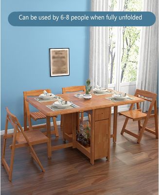Silla de comedor plegable de madera sólida de diseño nórdico en color natural / personalizado