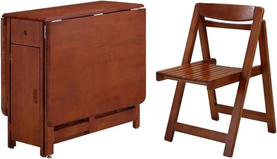 Silla de comedor plegable de madera sólida de diseño nórdico en color natural / personalizado