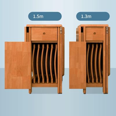 Silla de comedor plegable de madera sólida de diseño nórdico en color natural / personalizado