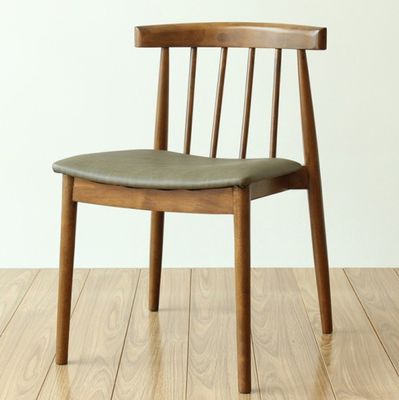 Muebles para el hogar contemporáneo estilo de diseño silla de comedor de madera con asiento de tela de cuero reposabrazos