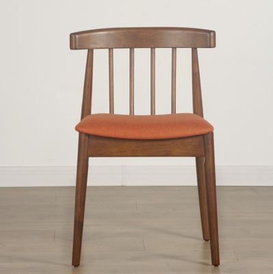 Muebles para el hogar contemporáneo estilo de diseño silla de comedor de madera con asiento de tela de cuero reposabrazos