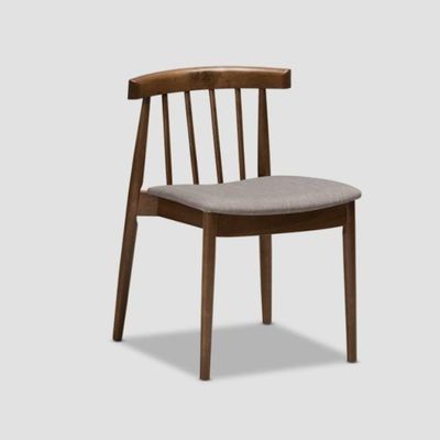 Muebles para el hogar contemporáneo estilo de diseño silla de comedor de madera con asiento de tela de cuero reposabrazos