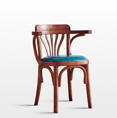 Estilo de diseño contemporáneo silla de restaurante de madera maciza tapizada para distribución de muebles para el hogar