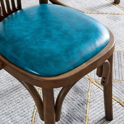 Estilo de diseño contemporáneo silla de restaurante de madera maciza tapizada para distribución de muebles para el hogar