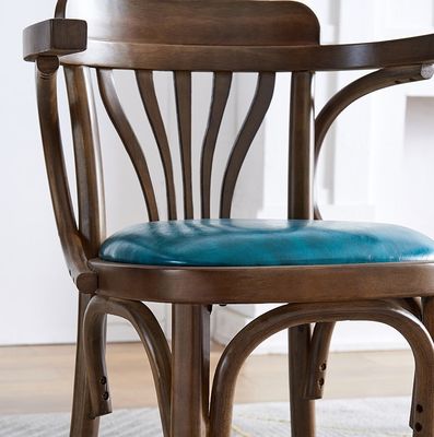 Estilo de diseño contemporáneo silla de restaurante de madera maciza tapizada para distribución de muebles para el hogar