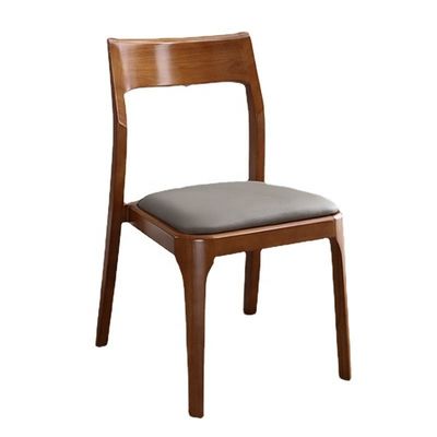 Embalaje de correo Y Madera Nordic Light Hotel de lujo Cafetería Silla de comedor de cuero apilada tapizada