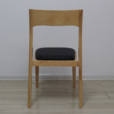 Embalaje de correo Y Madera Nordic Light Hotel de lujo Cafetería Silla de comedor de cuero apilada tapizada