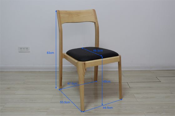 Embalaje de correo Y Madera Nordic Light Hotel de lujo Cafetería Silla de comedor de cuero apilada tapizada