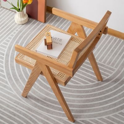 Silla de rodillo con reposabrazos de madera maciza personalizada para muebles de comedor clásicos en restaurantes