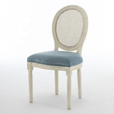 Antiguo diseño Europa Vantage Interior de madera maciza redonda de caña de hierro de rodillo de espalda silla de comedor para el estilo tradicional en Europa