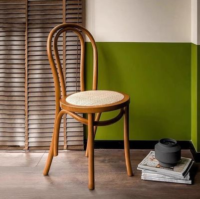 Madera sólida sillas de boda de evento resistentes sillas de comedor apilables de madera de ratán