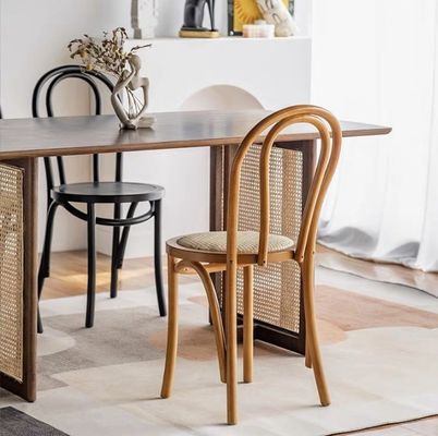 Madera sólida sillas de boda de evento resistentes sillas de comedor apilables de madera de ratán