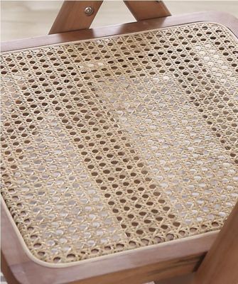 Silla de comedor de rattan plegable de madera sólida nórdica con artesanía tradicional