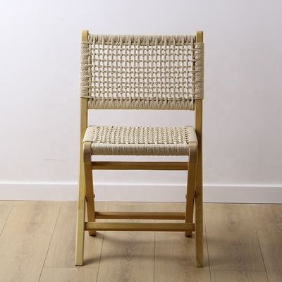 Muebles para bodas y eventos Muebles de hotel silla de comedor plegable de madera maciza con acabado de pintura nitrolacquer / PU