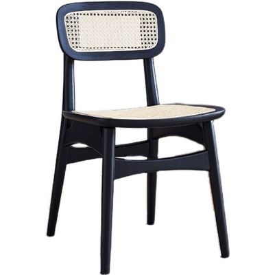 Diseño moderno Nórdico Práctico silla de madera sólida silla de comedor de ratán para restaurante