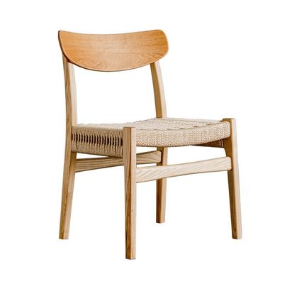Muebles de comedor personalizados silla de comedor de madera nórdica silla de rotín
