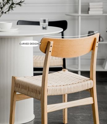 Muebles de comedor personalizados silla de comedor de madera nórdica silla de rotín