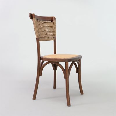 Muebles de comedor Diseño natural moderno Sillas de banquete de madera maciza de ratán