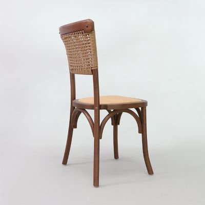 Muebles de comedor Diseño natural moderno Sillas de banquete de madera maciza de ratán