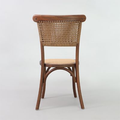 Muebles de comedor Diseño natural moderno Sillas de banquete de madera maciza de ratán