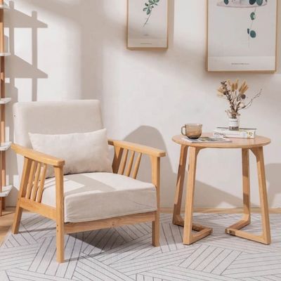 Silla moderna de madera maciza La combinación perfecta de estilo y comodidad para su sala de estar