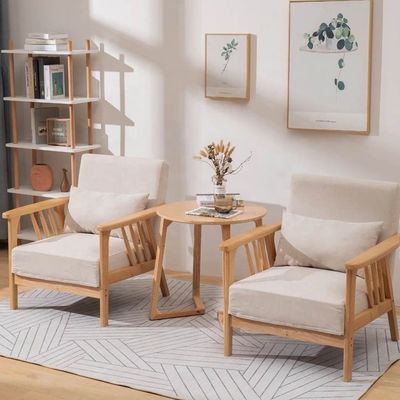 Silla moderna de madera maciza La combinación perfecta de estilo y comodidad para su sala de estar