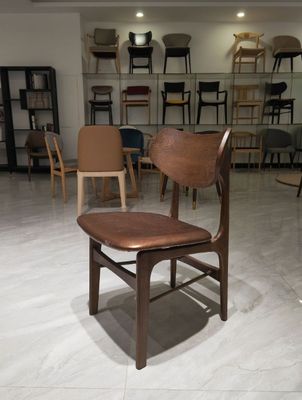Silla de restaurante nórdica clásica W48cm*D50cm*82cm con sillas de madera tapizada de Burwood/Marrón