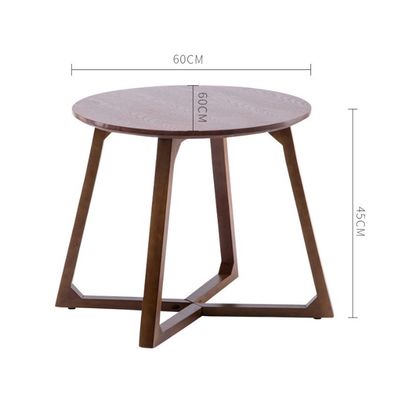Mesa de café de madera de piernas cruzadas Mesa lateral estilo de diseño moderno en color de burlywood / nuez