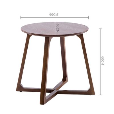 Mesa de café de madera de piernas cruzadas Mesa lateral estilo de diseño moderno en color de burlywood / nuez