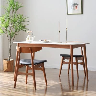 Sillas clásicas de madera tapizada nórdica con silla de restaurante enmarcada en ceniza