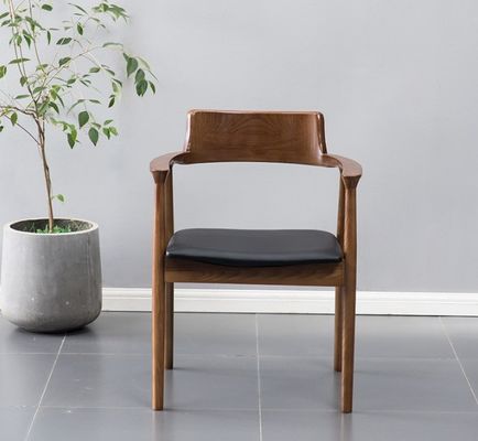 Sillones de comedor tapizados de madera maciza en estilo nórdico clásico para comedor y sala de estar