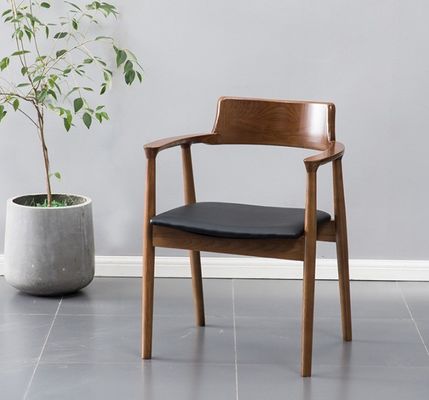 Sillones de comedor tapizados de madera maciza en estilo nórdico clásico para comedor y sala de estar