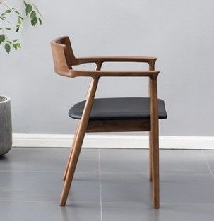 Sillones de comedor tapizados de madera maciza en estilo nórdico clásico para comedor y sala de estar