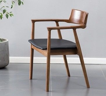 Sillones de comedor tapizados de madera maciza en estilo nórdico clásico para comedor y sala de estar